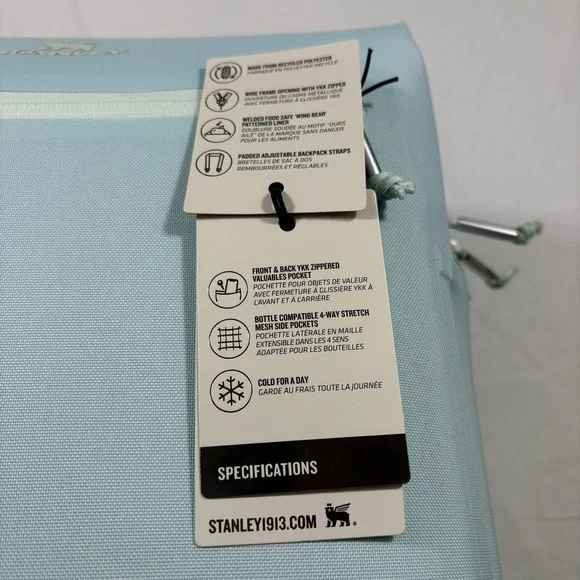 Stanley Madeleine Midi Backpack Soft Cooler 14L Light Blue NEW - Picture 9 of 12